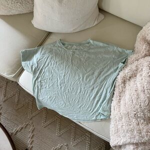 Lululemon Light Blue Crop Top Tee